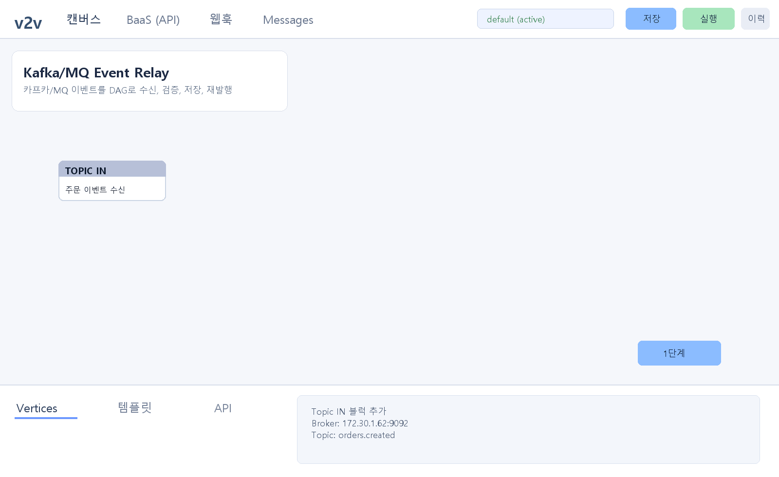 Animated v2v Kafka MQ event workflow demo